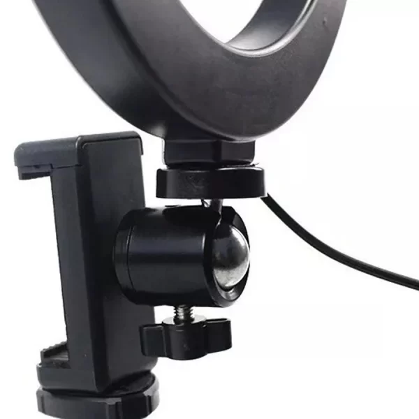 Luz Ring Light 16cm Tripé De Mesa Com Suporte Celular Gravar Vídeo - Image 5