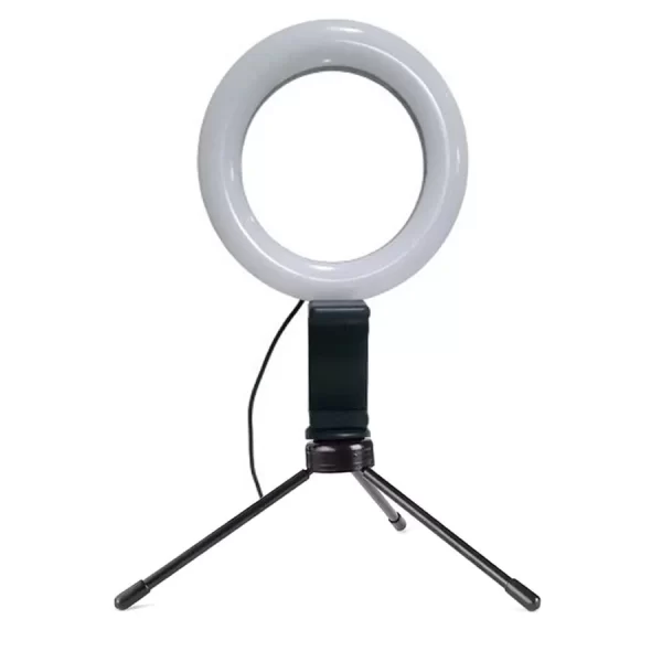 Luz Ring Light 16cm Tripé De Mesa Com Suporte Celular Gravar Vídeo - Image 4