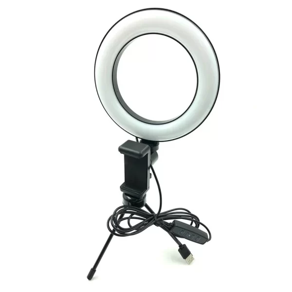 Luz Ring Light 16cm Tripé De Mesa Com Suporte Celular Gravar Vídeo - Image 6