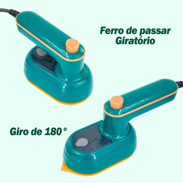 Mini Ferro De Passar Roupa Giratório Portátil A Vapor - Image 9