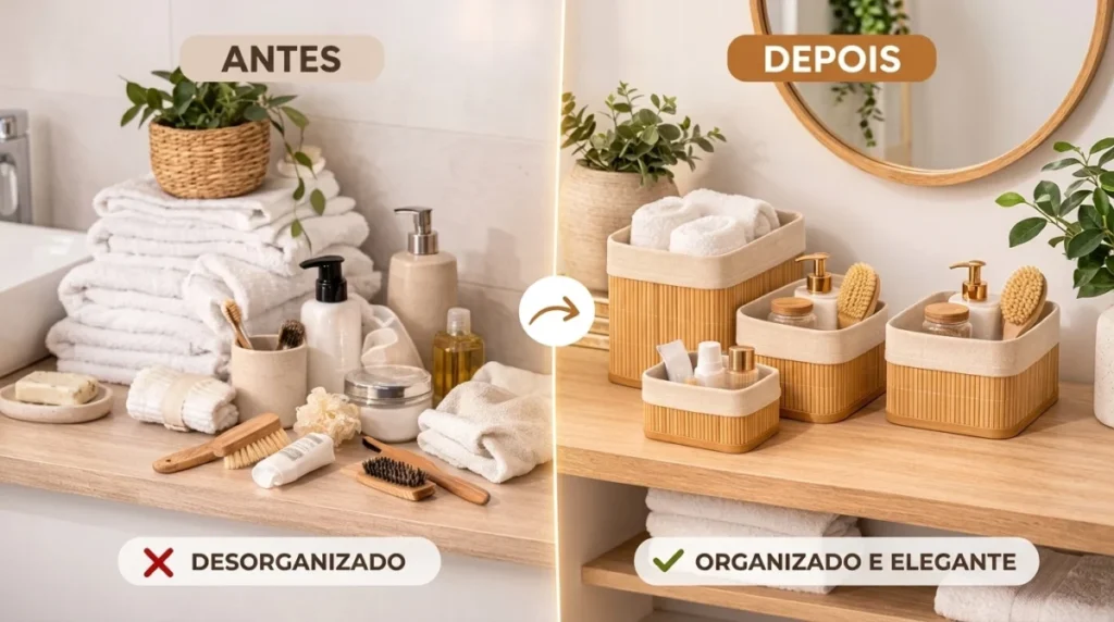 Beneficios do Kit 3 Cestos Organizadores de Bambu