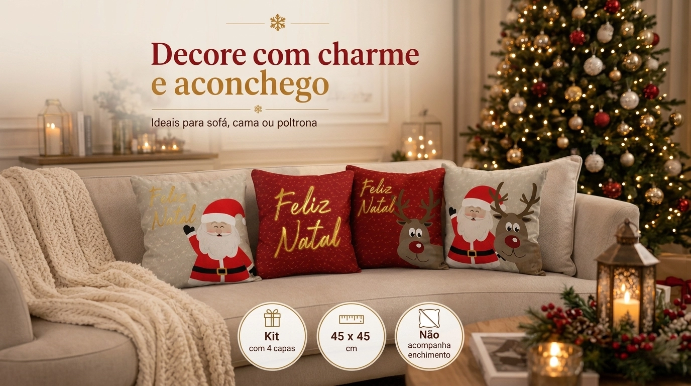 Kit 4 Capas De Almofadas Decorativas