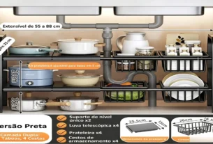 Organizador Cozinha Retrátil Multiuso