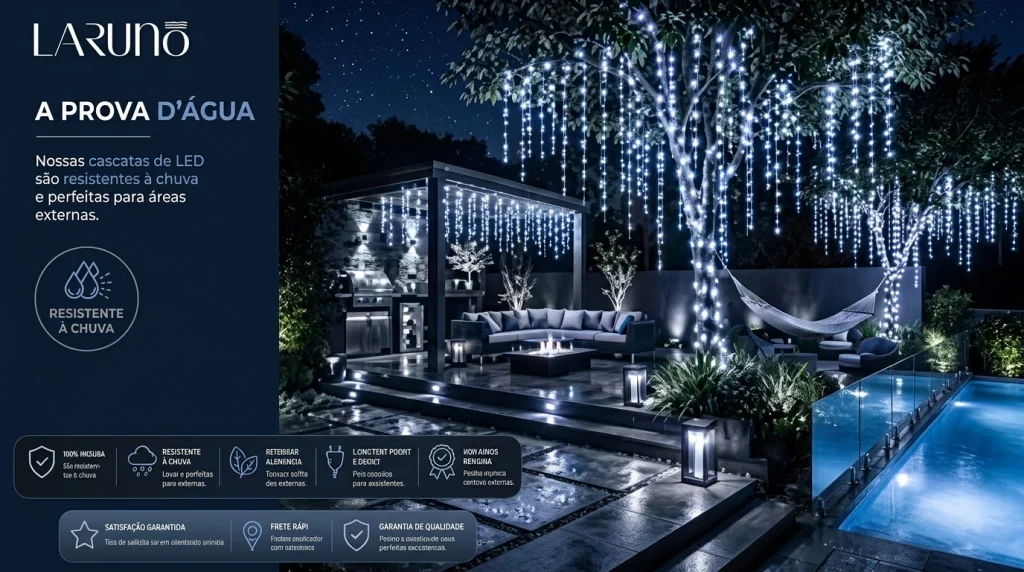 Cascata Natal Com 8 Funções Branco Frio 400 Leds: Vale a Pena? 2 Por que a luz branca fria faz diferença