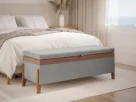 Recamier Baú Queen Atenas Para Quarto