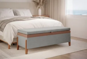 Recamier Baú Queen Atenas Para Quarto